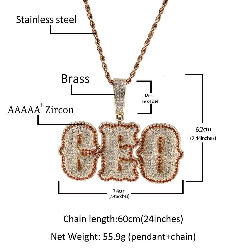 TBTK Custom Bold Spiny Letters Two Tone Pendant Micro Paved Cubic Zirconia Personalized NamePlate Necklace Hiphop Jewelry