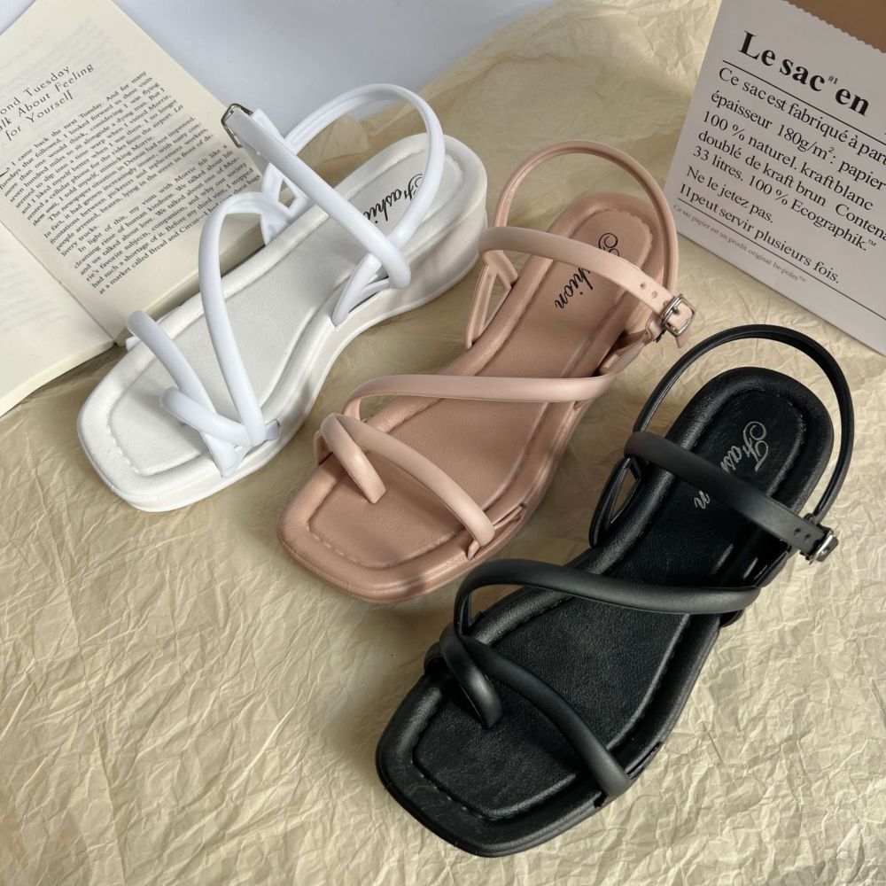 2025 New Designer Women's Wedge Slippers Soft Rubber Material Comfortable Height Raising Sandals Outdoor Beach Waterproof Slippers