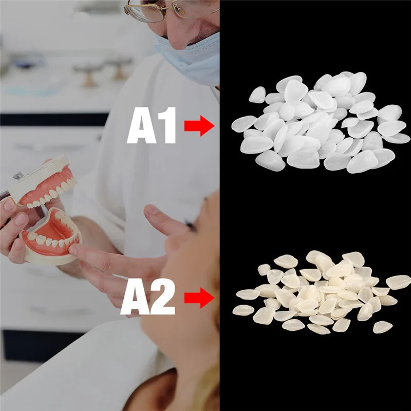 500 PCS Teeth Veneers Resin Temporary Crown Ultra Thin Repair Whitening Sets Dentist False Tooth Oral Care Cleaning Materials 250226