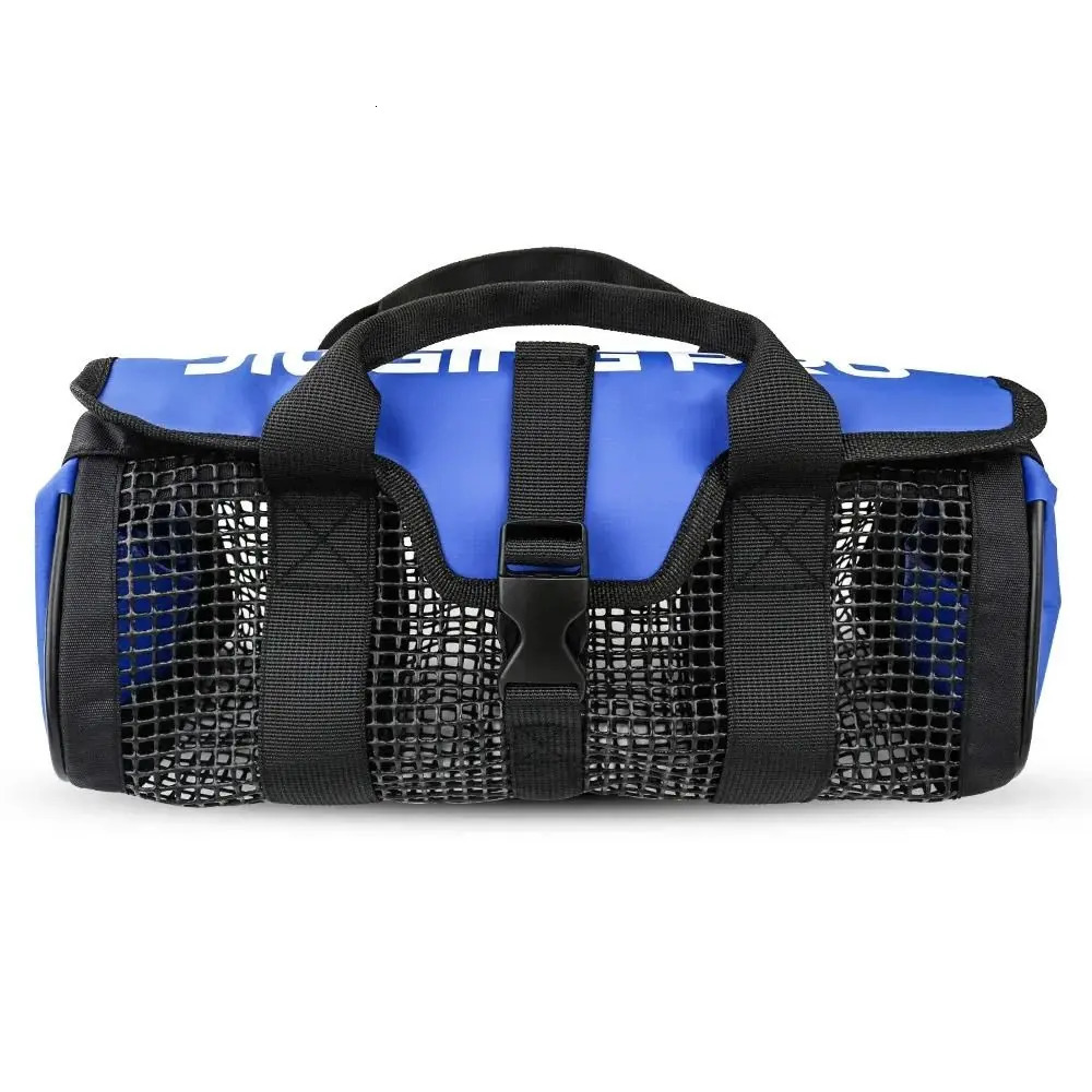 Jig Mesh Bag Lure Bait Storage Bag Large Capacity Metal Jig Bag Red PVC Fishing Lure Bait Hooks Box Bait Storage 250226