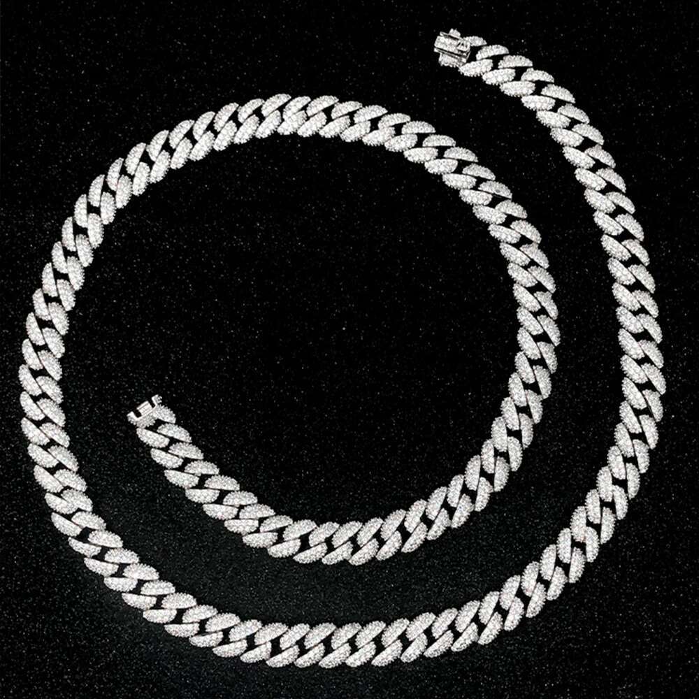 8mm Hip Hop Cuban Zircon Necklace For Men Women Unisex Sterg Sier Cubic Zirconia k Chain Party Jewelry Wholesale