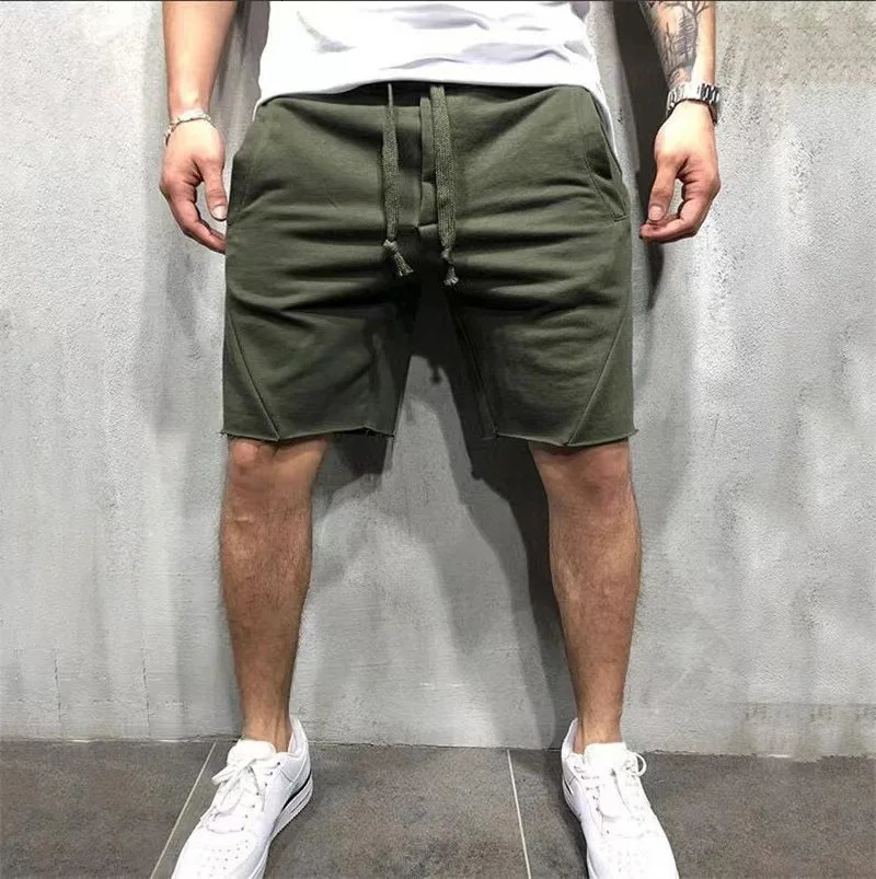 Fitness Men Solid Color Running Thin Shorts Casual Sports Shorts Mens Quarter Pants Casual Mens Pants 250225