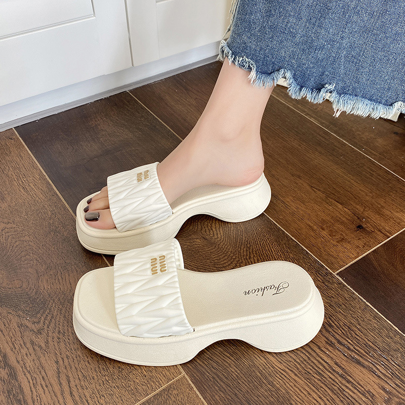 free shipping new Slippers designer sandals for womens Platform ladies black sliders shoes casual Slipper woman outdoor shoes