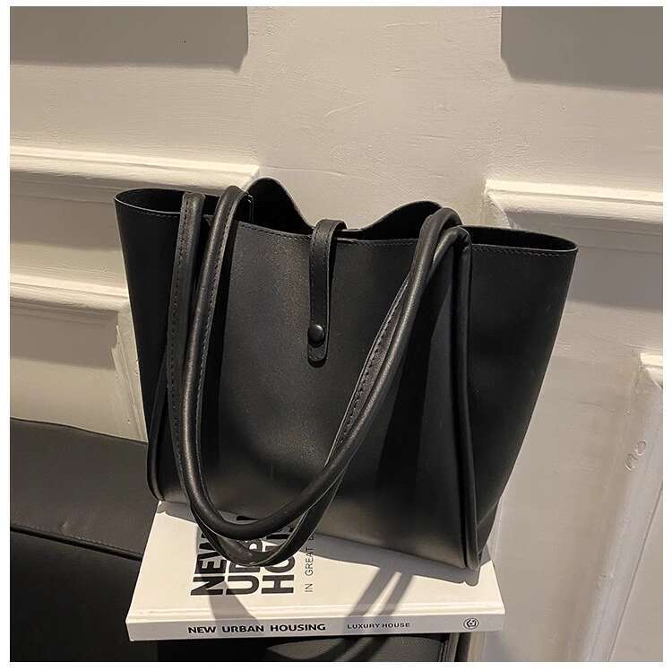 Women's Bags Korean Version Solid Color Mother And Child New Women's Simple Hand-Held Tote Large Capacity Spring Fashion Shoulder Bag
