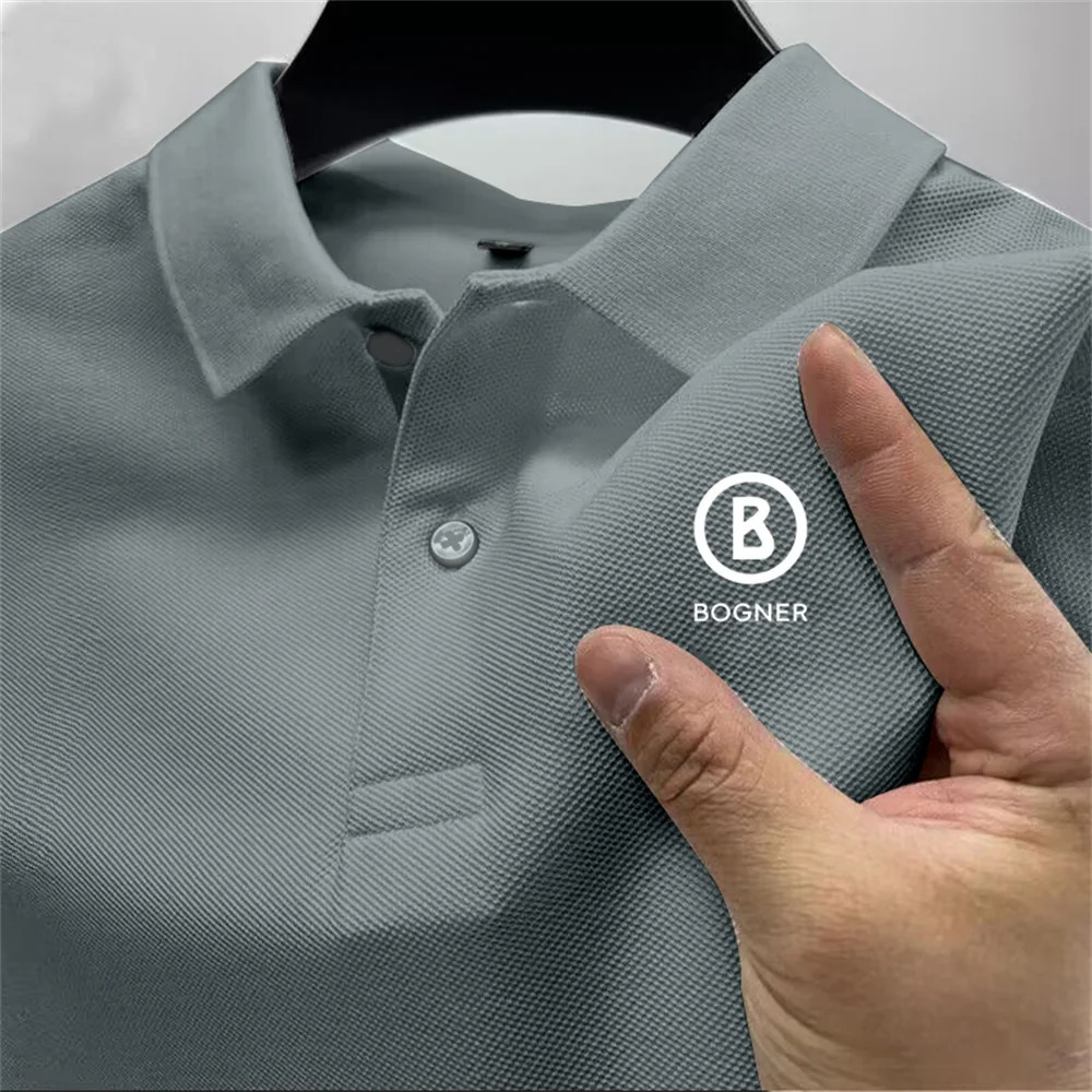 Summer mens outdoor sports golf POLO shirt lapel street casual top versatile business high quality quick-drying breathable top 250226