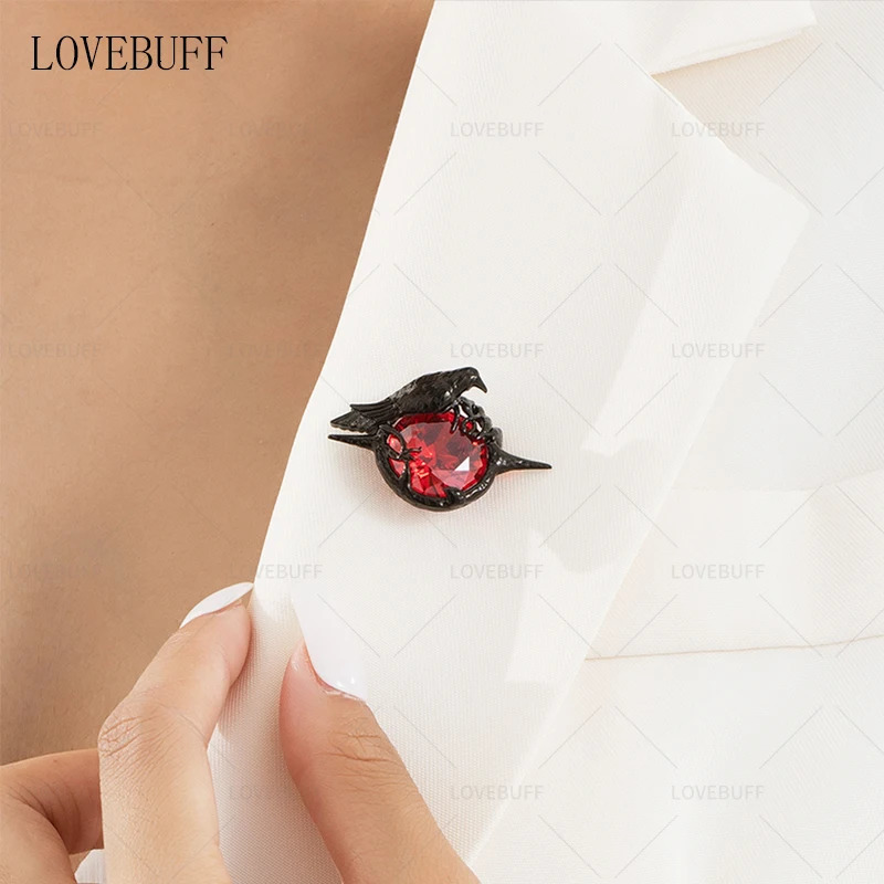 LOVEBUFF LAD Sylus Relentless Conqueror Enchanting Veil Crow Brooch Inspired Enamel Pin 250225