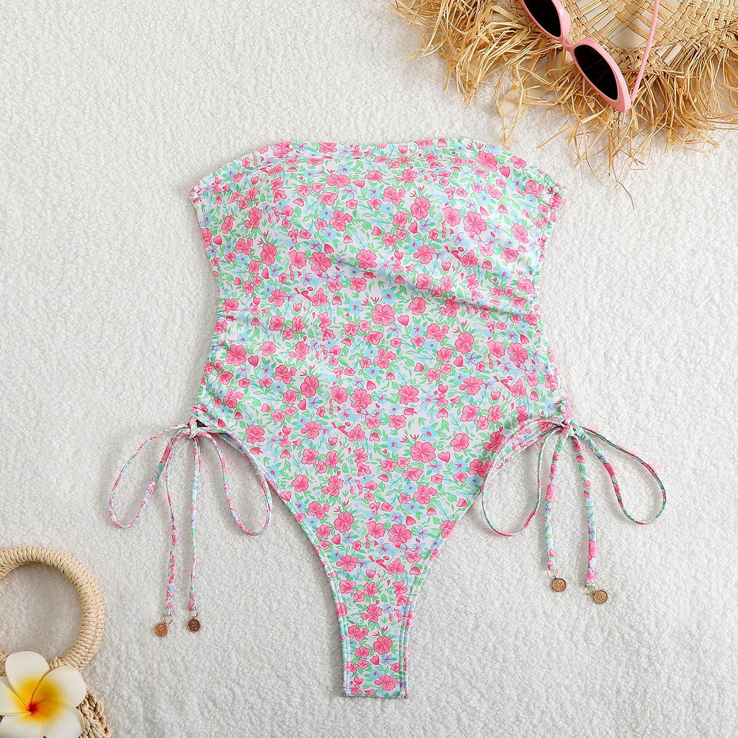 fashion swimwear Unified for women 2025 new style strapless, sexy and high-end hot spring swimsuit, high elasticity swimsuit