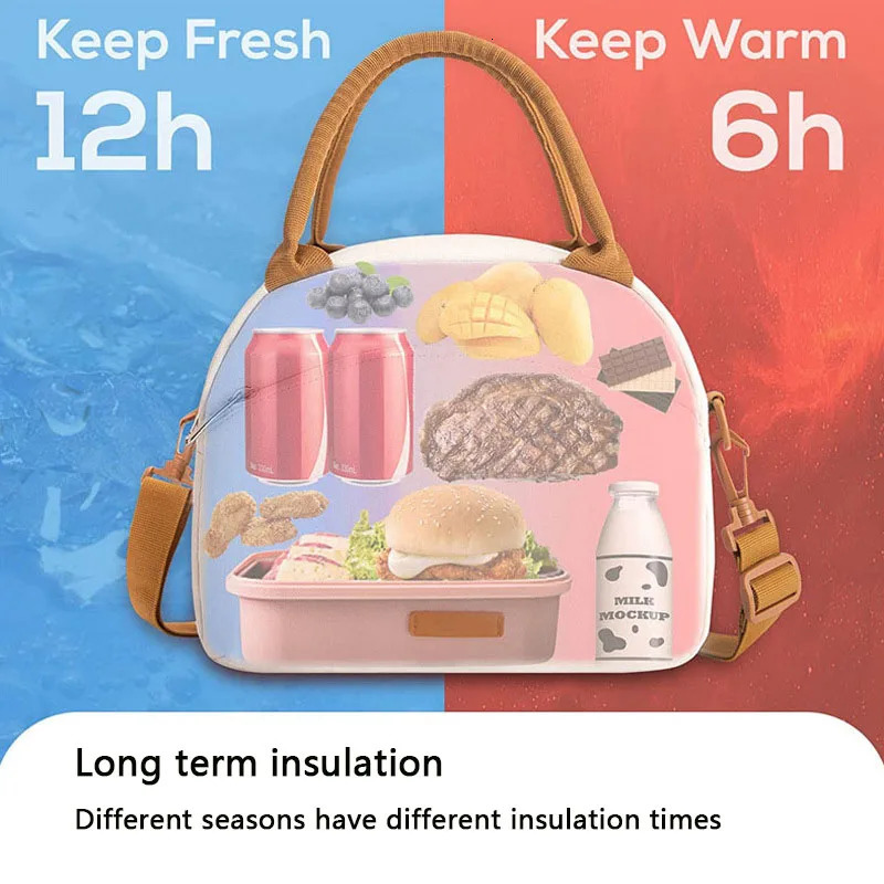 Lunch Bag Women Insulated Messenger Bag Men Waterproof Lunch Cooler Bag Insulated Lunch Box Portable Handbag Picnic Bento Bag 250225