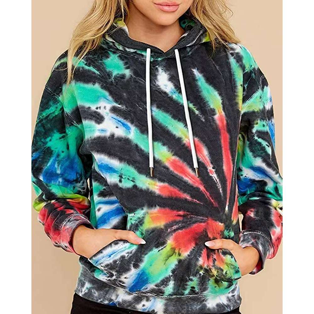 Hot Sale New Arrive Pullover Sweatshirt Hoodie For Men And Women Fleece Tie Dye Hooded