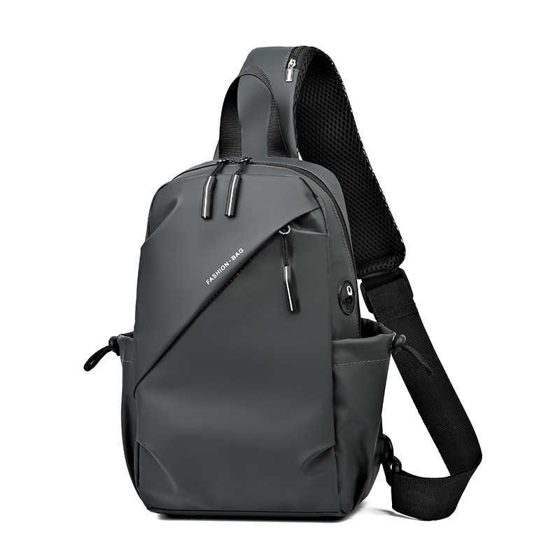 Mens Chest Bag Large Capacity Outdoor Sports Bag Waterproof Trendy Nylon Shoulder Bag Mens Cross Shoulder bags Business New Style 241225