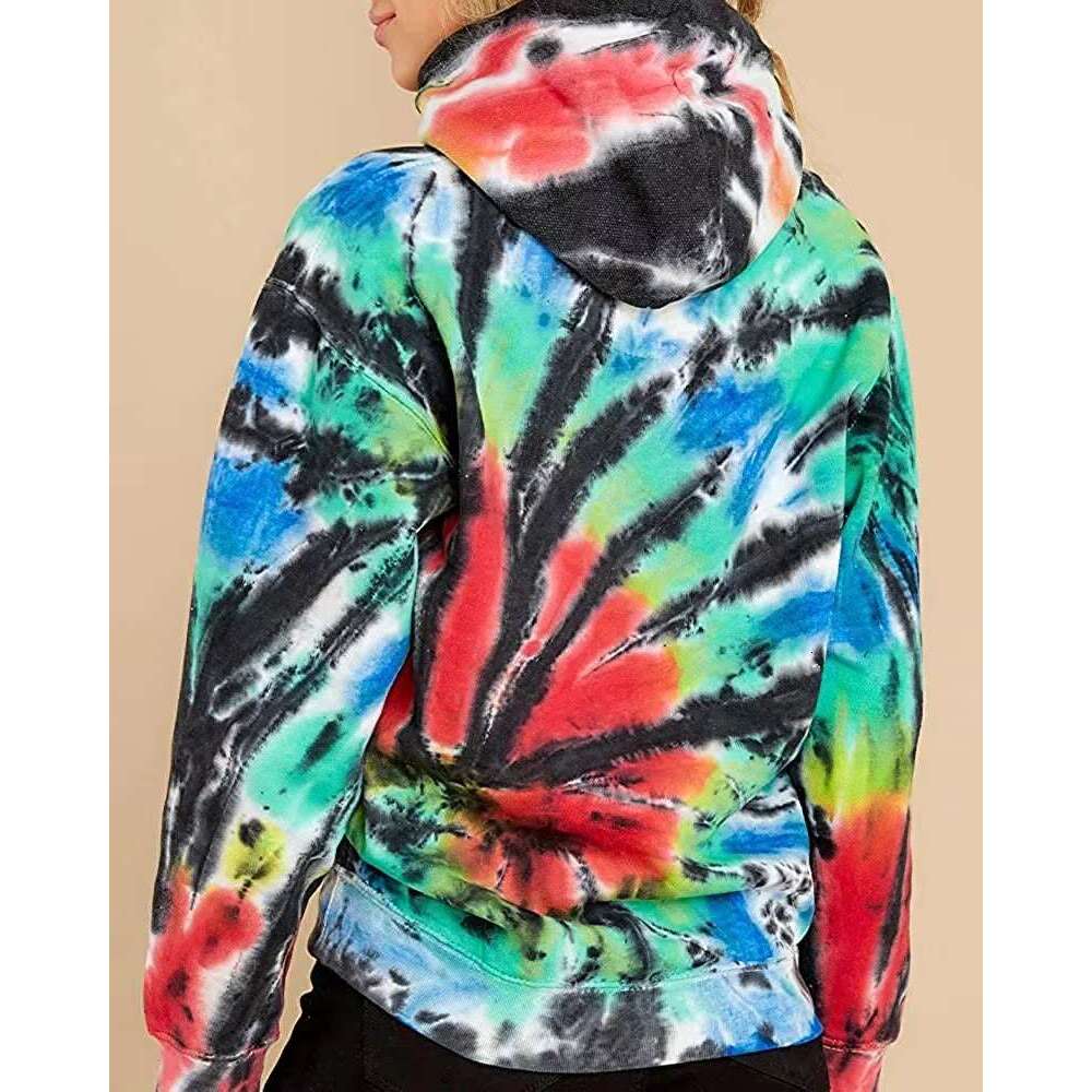 Hot Sale New Arrive Pullover Sweatshirt Hoodie For Men And Women Fleece Tie Dye Hooded