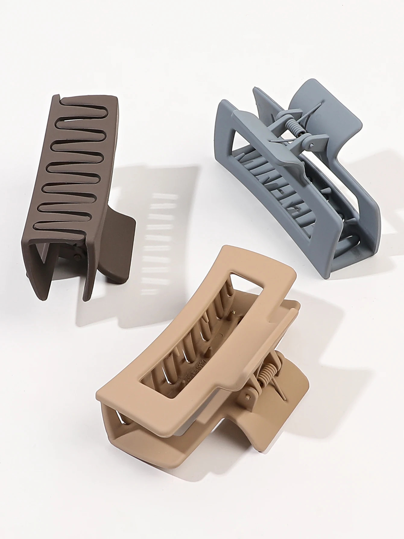 8piece set of rectangular hair clips solid color elegant suitable for all hairstyles womens non slip 250218