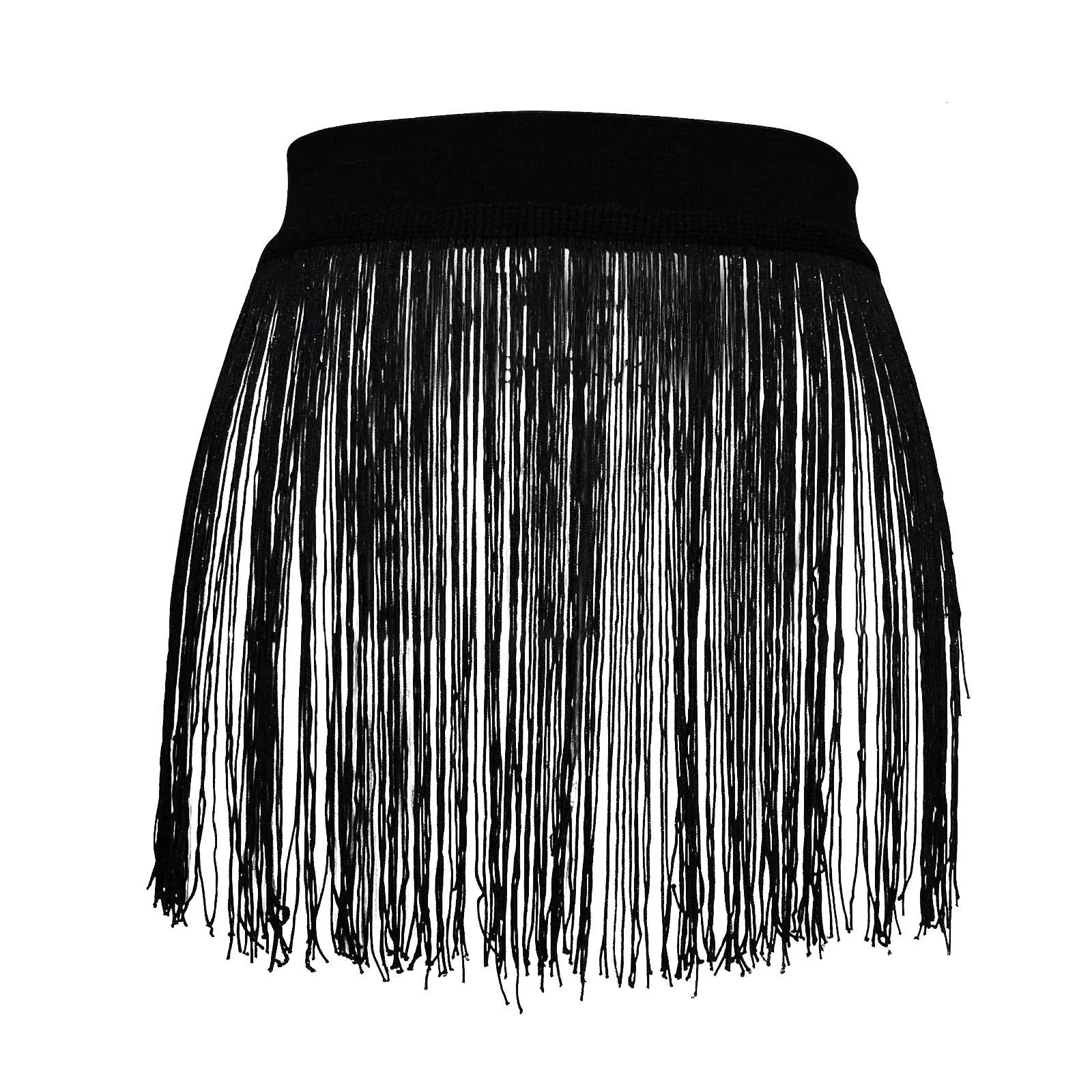 Beach Tassel Small Short Skirt WomenS Bikini Beach Vacation Swimsuit Half Cover Skirt Elastic Waist Bathing Suit Wrap Skirt 250225