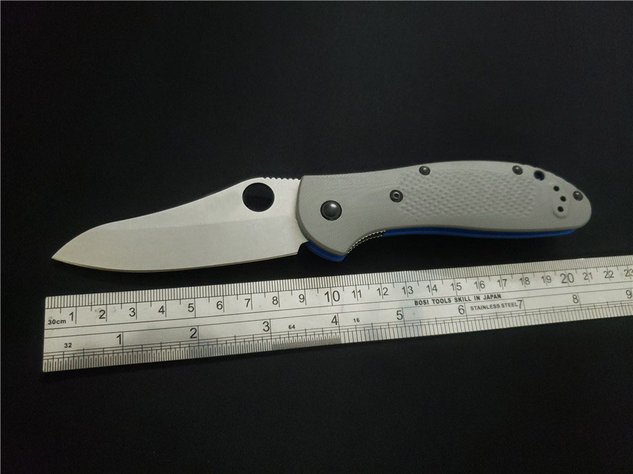 3Models 550 Axis Folding Knife 3.42 Cpm-20Cv Satin Plain Blade, G10 Handles 550Bk-1