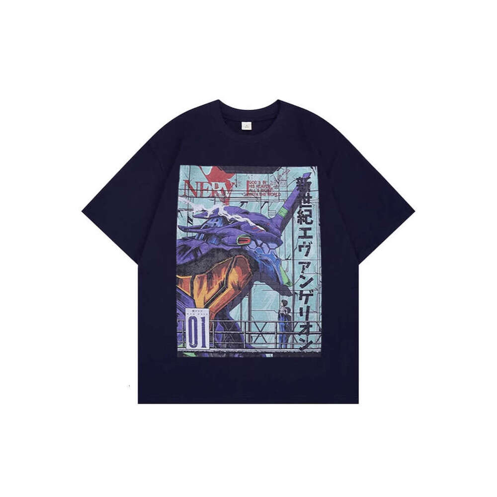 2025 Summer New Harajuku Oversized Short Sleeve and Women Cartoon Anime Printed T-shirt Top for Men