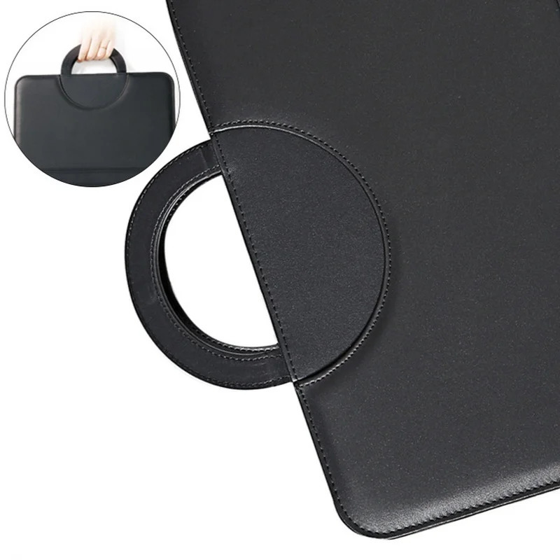 1 Pcs A4 Portable File Folder with Calculator Binder Organizer Manager Office Document Pad Briefcase PU Leather Bag 250221