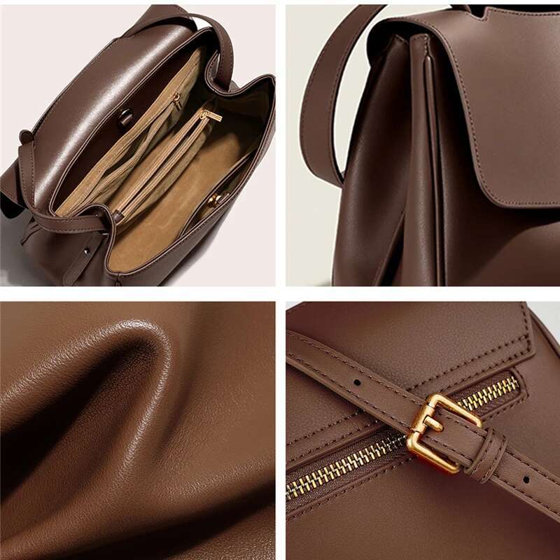 Toptrends Vintage Cow Genuine Leather Tote Shoulder Bags For Women 2025 Designer Messenger Satchel Office Ladies Handbags