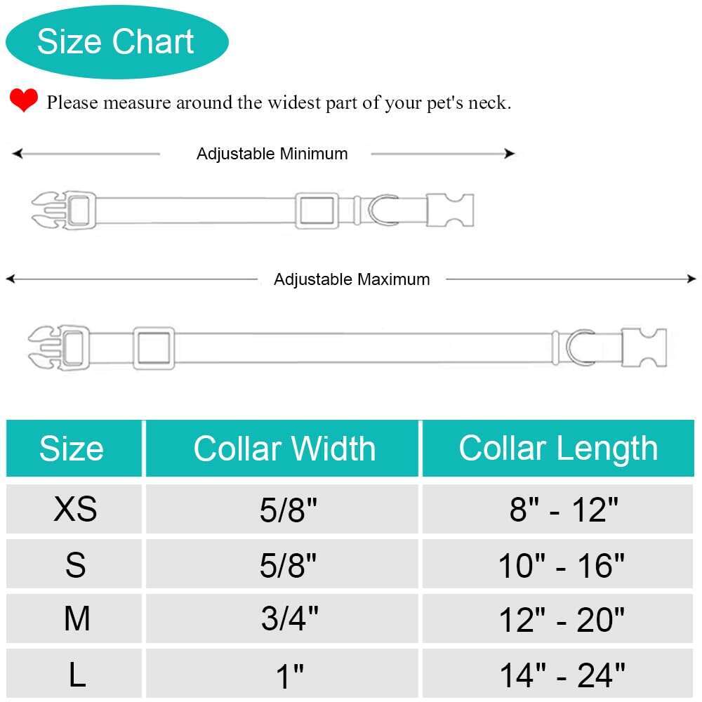 DHpet Full Reflective Dog Collar Adjustable Soft Padded Nylon Pet Quick Release Buckle Working Collars for Small Medium Large Dogs