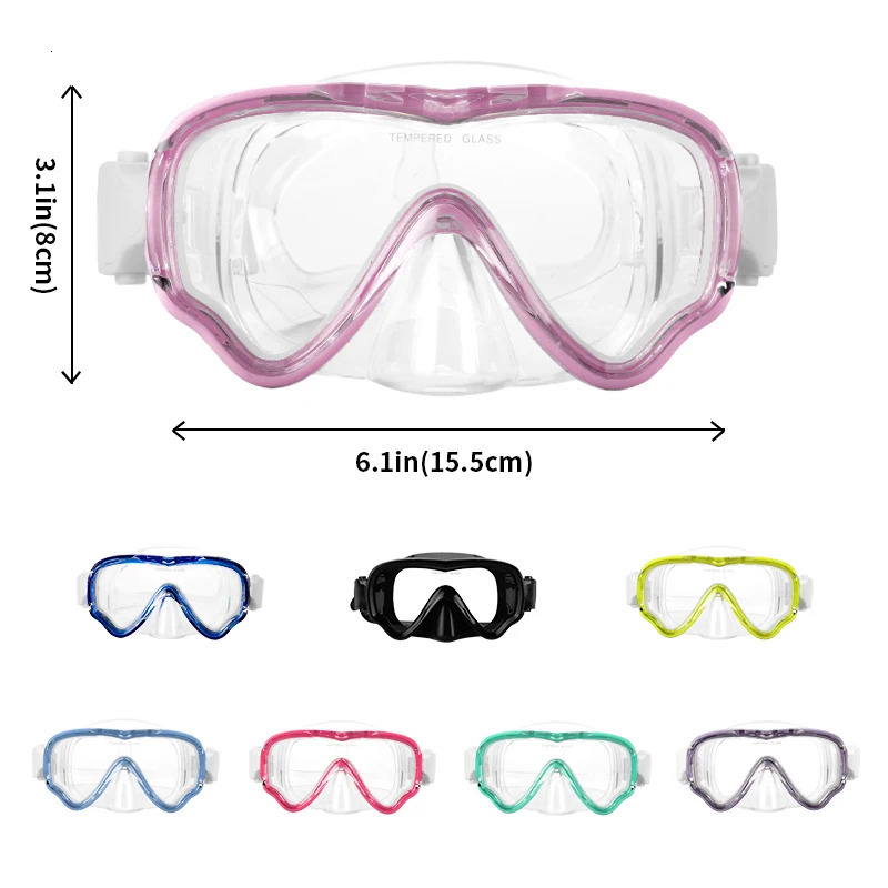 Professional Big Frame Kids Swimming Goggles with Nose Cover Anti Fog Wide View Swimming Gear for Boys Girls Children Glasses 250226
