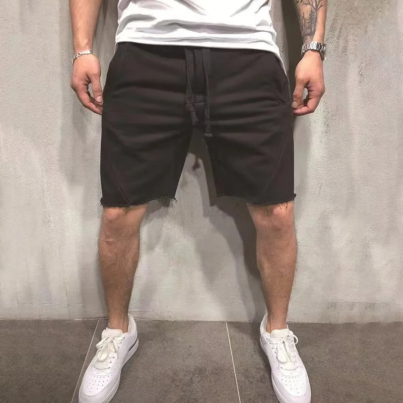 Fitness Men Solid Color Running Thin Shorts Casual Sports Shorts Mens Quarter Pants Casual Mens Pants 250225
