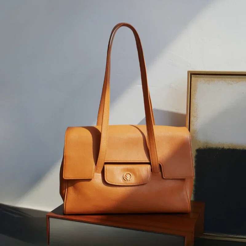 Genuine Leather Designer Tote New High Quality Cowhide Vintage Shoulder Bag Original Brands Large Capacity Briefcase