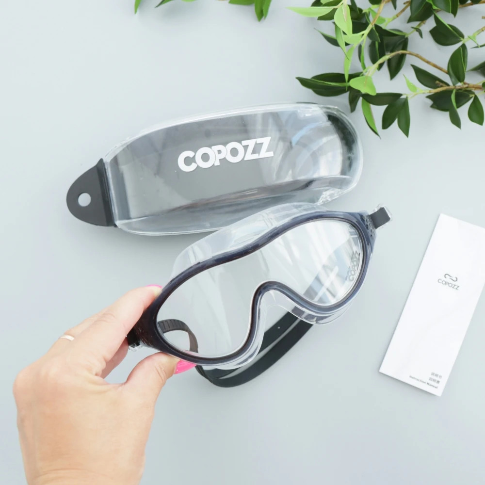 Big Frame Professional Swimming Waterproof Food Grade Silicone Glasses Swim Eyewear Anti-Fog UV Adult Men Women Diving Goggles 250226