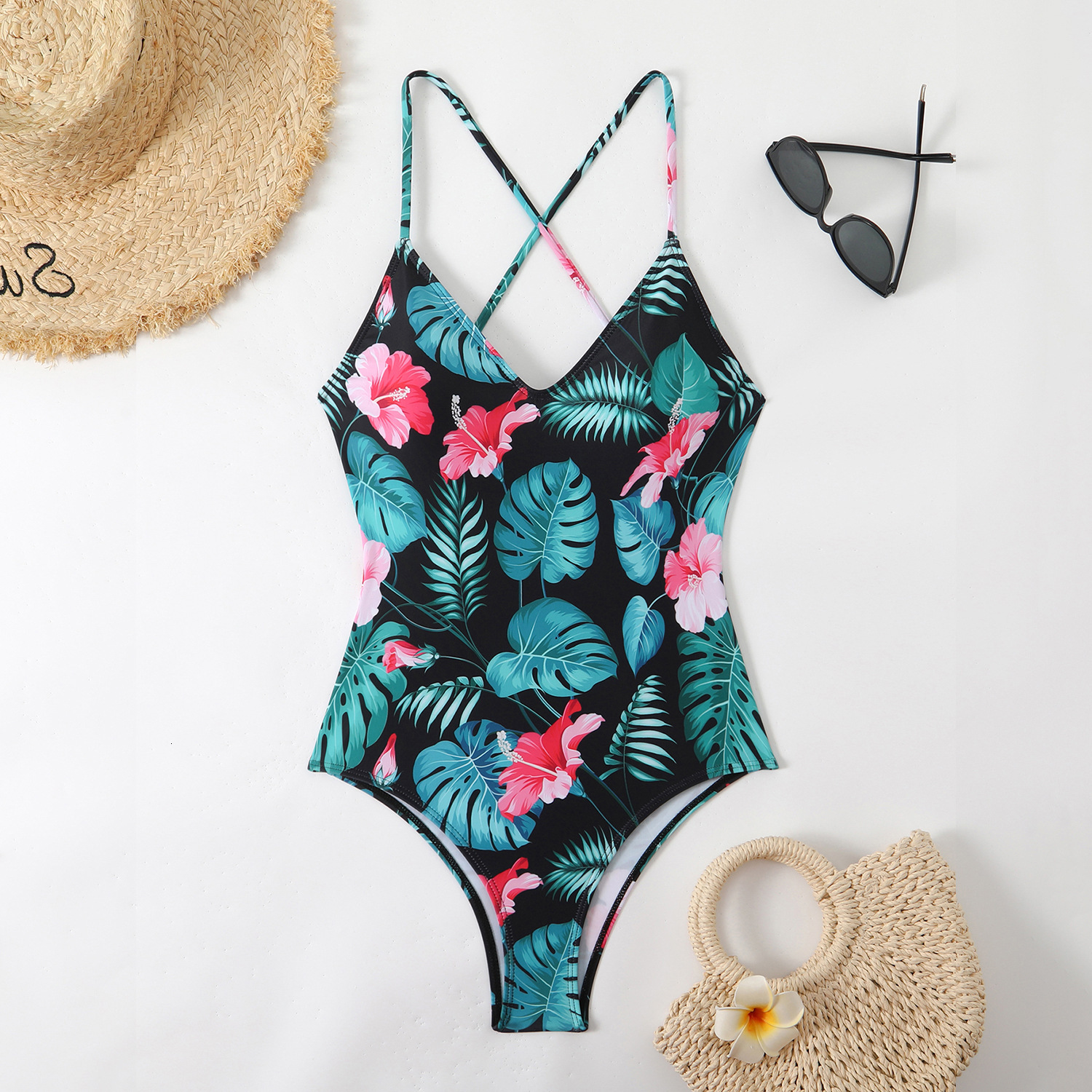 2025 new one-piece swimwear with high elasticity, durability, sexy backless swimsuit, women's ins high-end hot spring designer swimsuit bikini