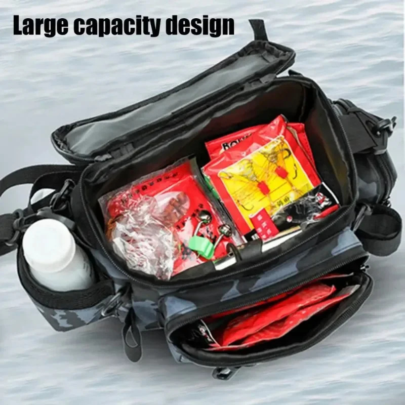 Fishing tackle shoulder bag storage bag portable fishing rod holder outdoor sports bag flying fishing 250226