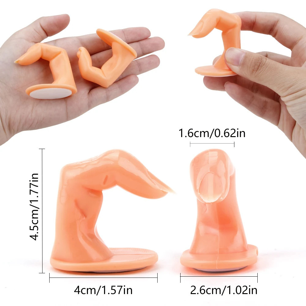 510Pcs Practice Finger Manicure Beginners Training Acrylic UV Gel Hand n False Nail Tips Model DIY Display Tools 250217