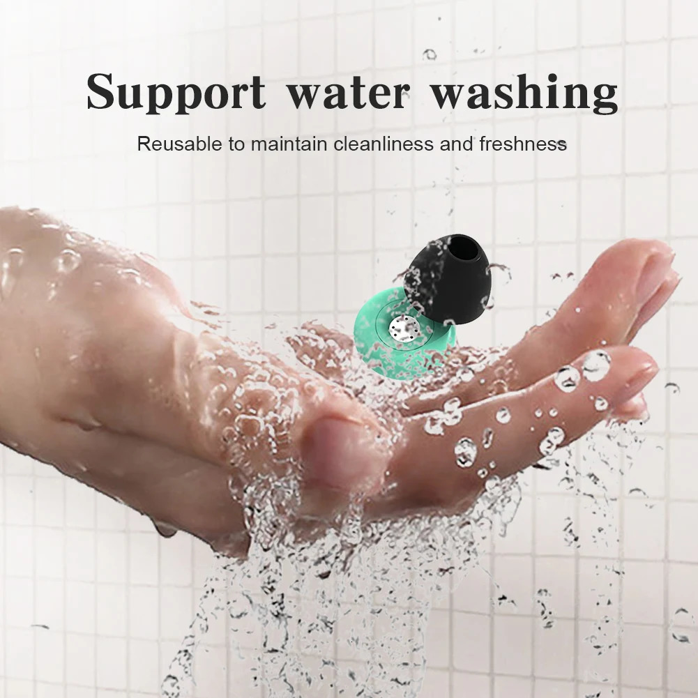 Silicone Ear Protection Earplugs Waterproof Anti-Noise Earplugs Washable with Earplug Caps Case for Swimming Showering 250226