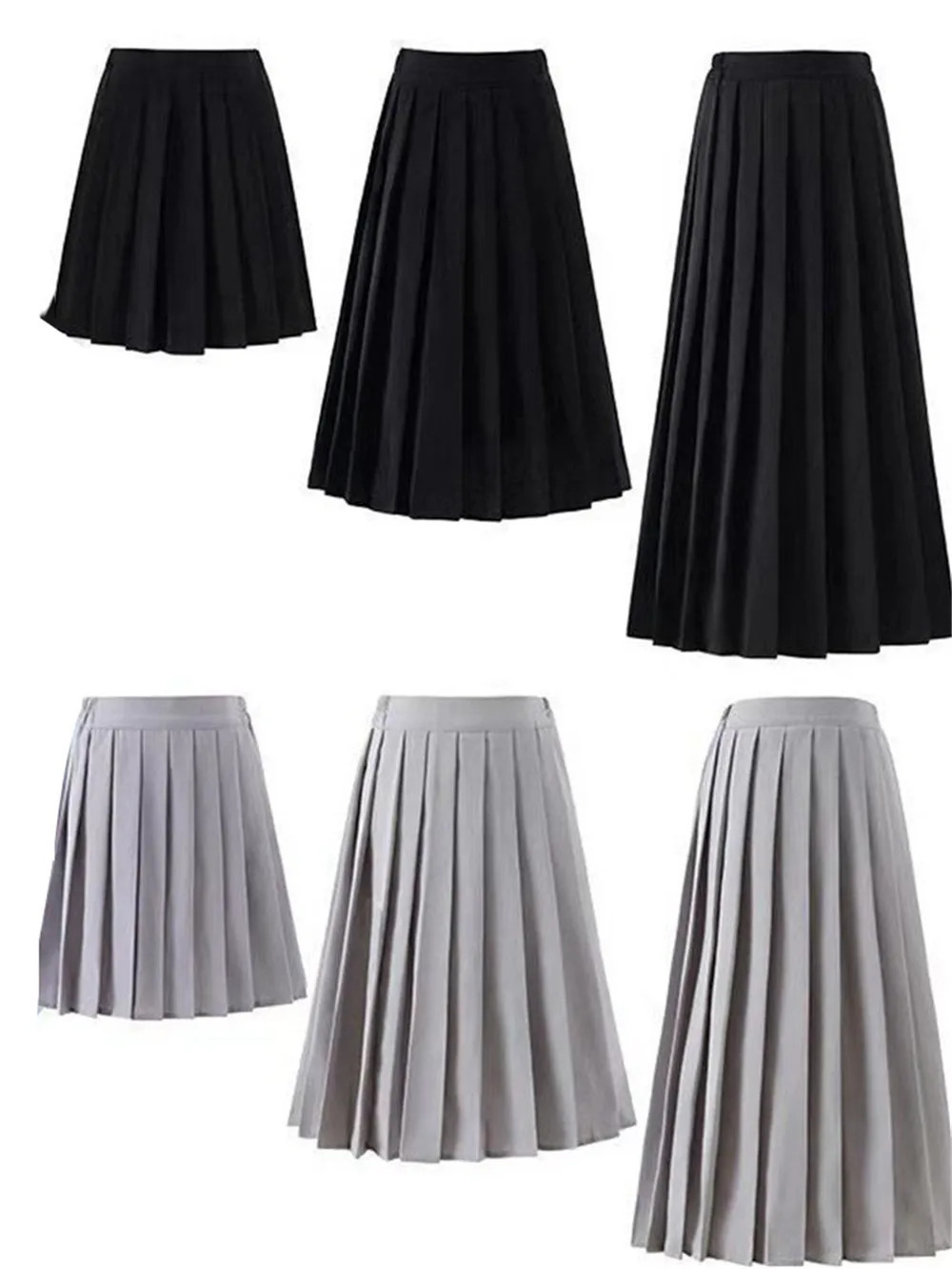 Japanese Preppy Style Women Elastic Waist Long Midi Skirt Ladies Fashion Party Skirt Female Pleated s School Uniform Skirt 250226