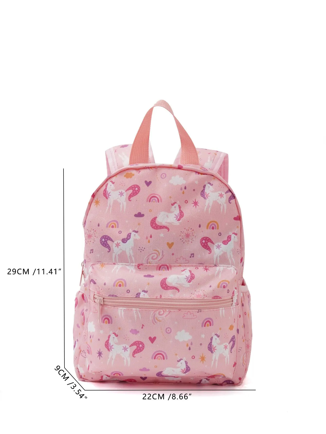 Girls Casual Cute Cartoon Unicorn Print Adjustable Kids Backpack Kids School Bag Student Backpack 250226