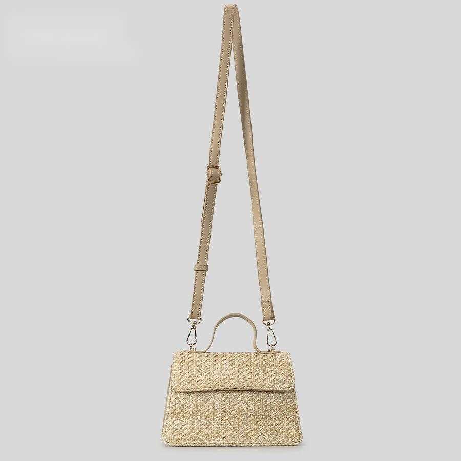 Spring and summer handmade woven shoulder crossbody bag for women's beach vacation beach bag, popular handbag for rest 250215