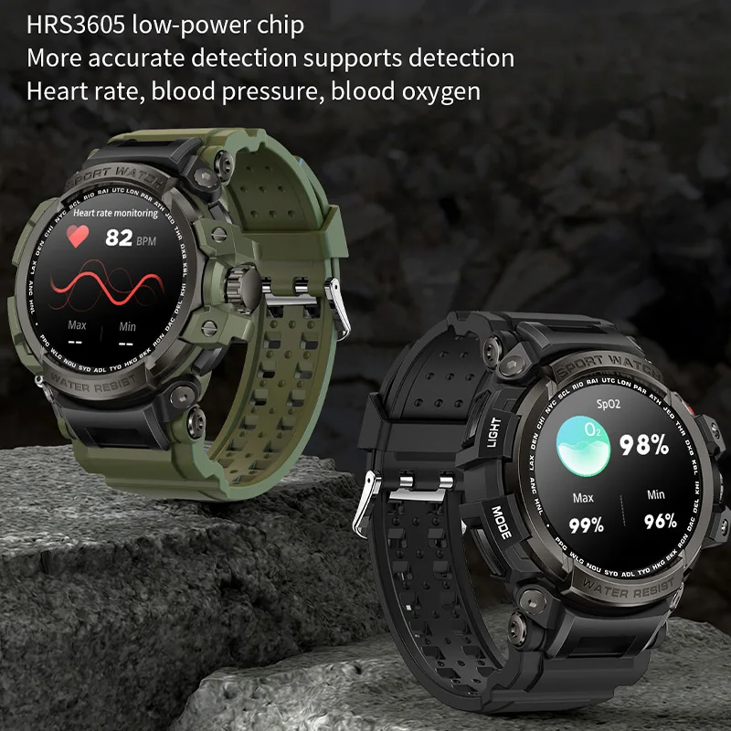 New Smart Watch Men's Bluetooth Call Information Push Health Monitoring Outdoor Three Defense Sports Smart Watch
