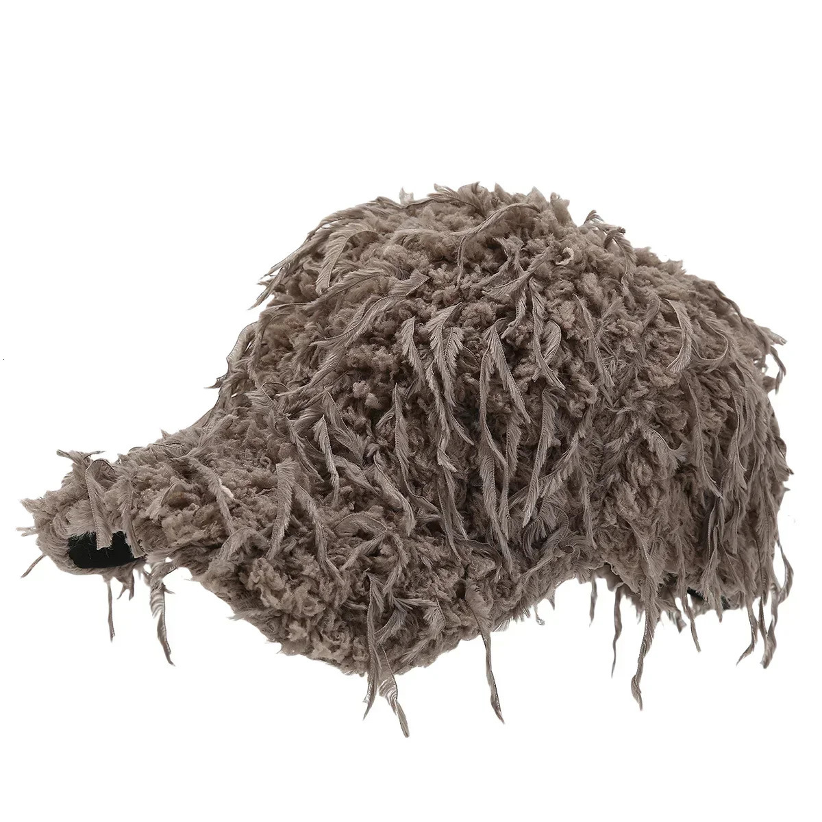 2024 Autumn Winter Warm Plush Baseball Cap Men Women Imitating Turkey Feathers Fashion Thick Baseball Hat Tassel ed Cap 250221