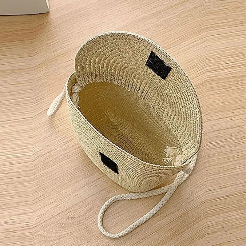 Straw Bag Women Woven Beach Crossbody Bag For Ladies Cute Shoulder Small Handbag 250224