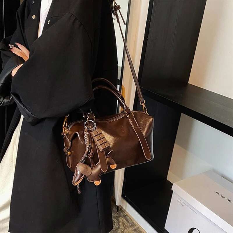 Classic Cute Puppy Dog Diy Bag Pendant Car Keychain Fashion Nylon Lanyard Multi-purpose Leather Dahund Key Ring Accessories