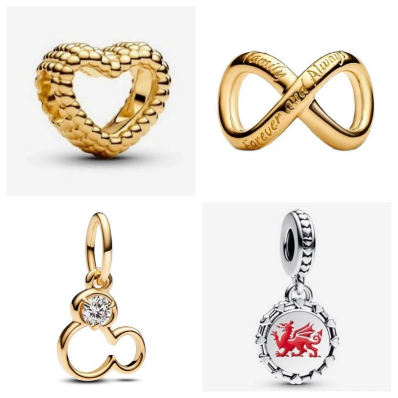 S925 Sterling Silver Luxury Designer Eternal Heart Charms Women Fits 3mm Snake Chain Bracelets Birthday Christmas Gift DIY Making Jewelry B098