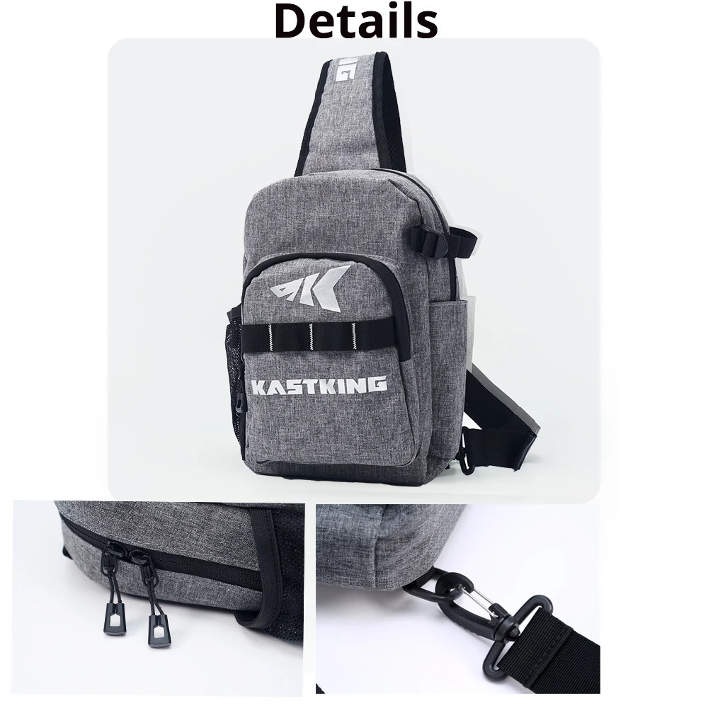 KastKing Bait Boss Fishing Sling Tackle Bag Fishing Shoulder Backpack with Rod Holder Cross Body Sling Bag 250226