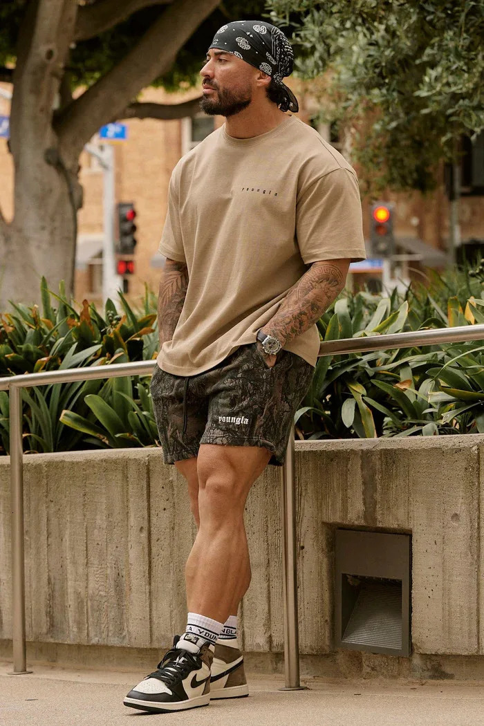 YA summer sports fitness shorts mesh quick-drying breathable basketball training shorts casual beach pants gym 250226