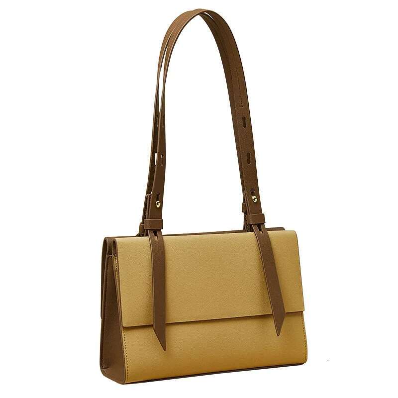 Ladies Vintage Shoulder Adjustable Strap Elegant Genuine Armpit Tote Women's Leather Brief Bag