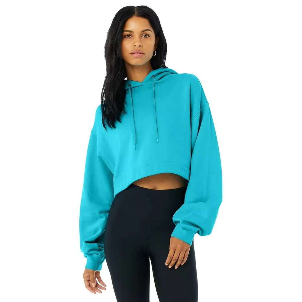 New Arrival Multicolor Pullover Plus Size Crop Top Hoodie Soft Sweatshirt Women