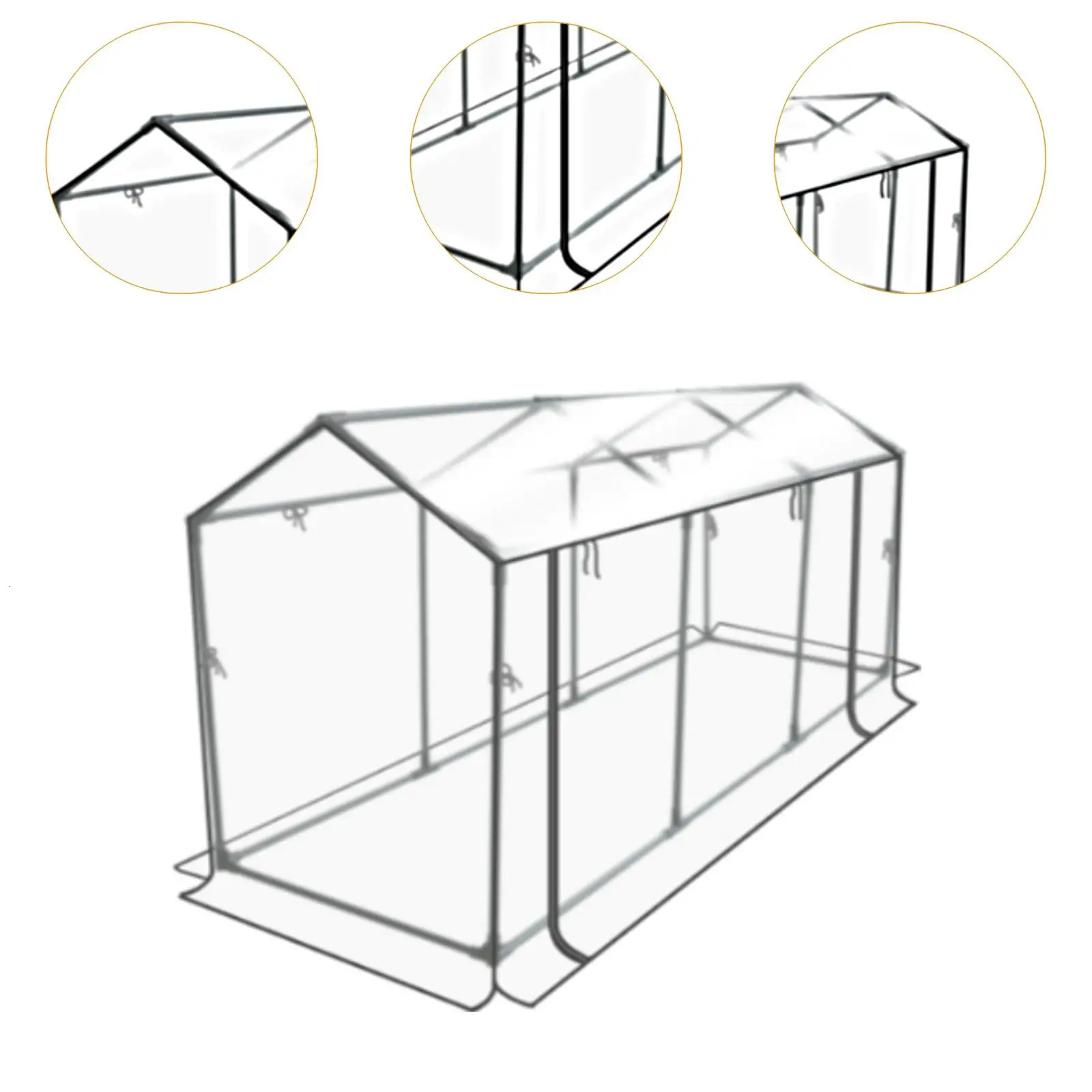 Mini Greenhouse Garden Nursery Plant Cover Portable Green House Kit Clear Tent for Plants Outside Backyard Vegetables Flowers 250225