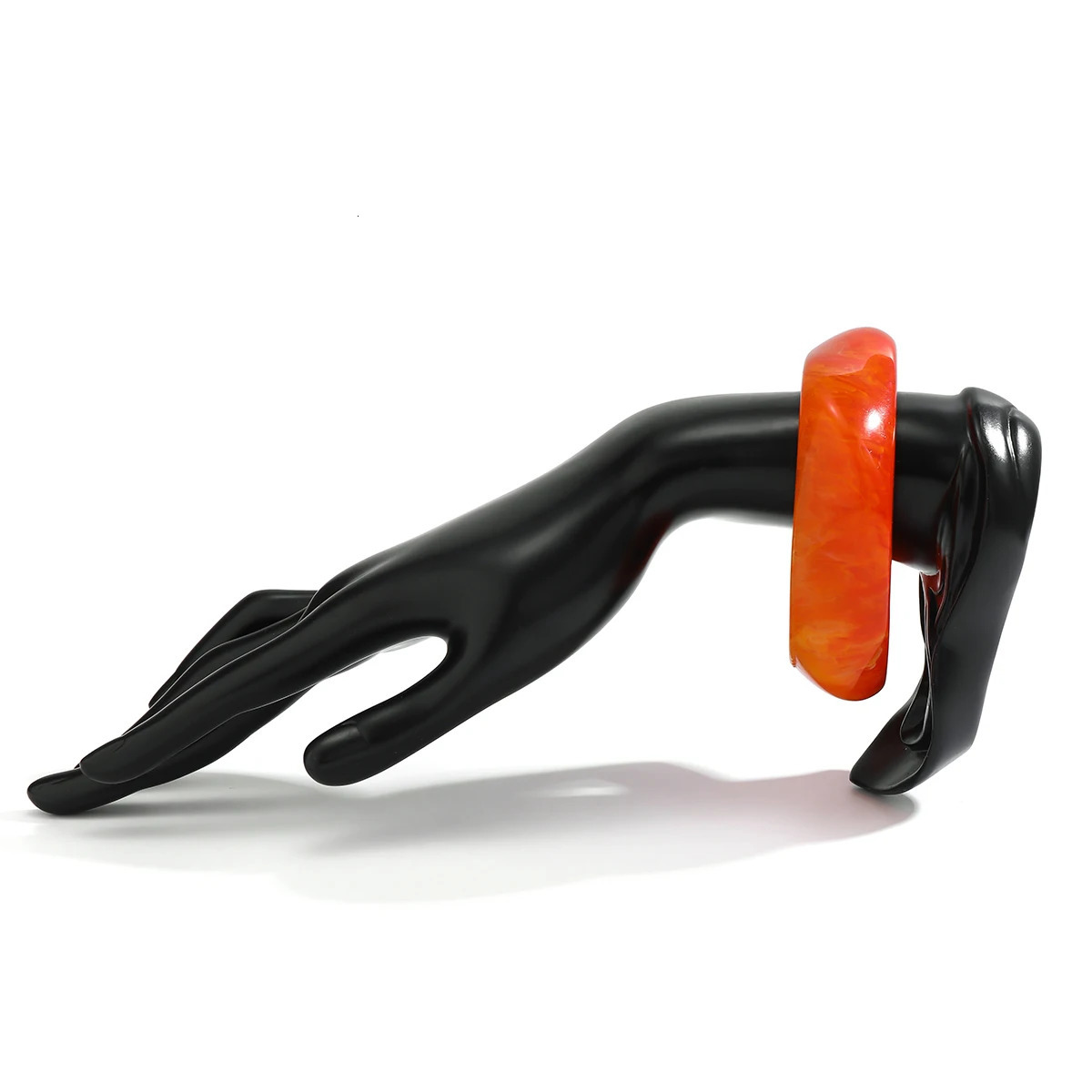 IngeSight.Z Trendy Colorful Acrylic Resin Irregular Bangle Bracelet for Women Boho Charm Transparent Wide Bracelet Christmas 250225