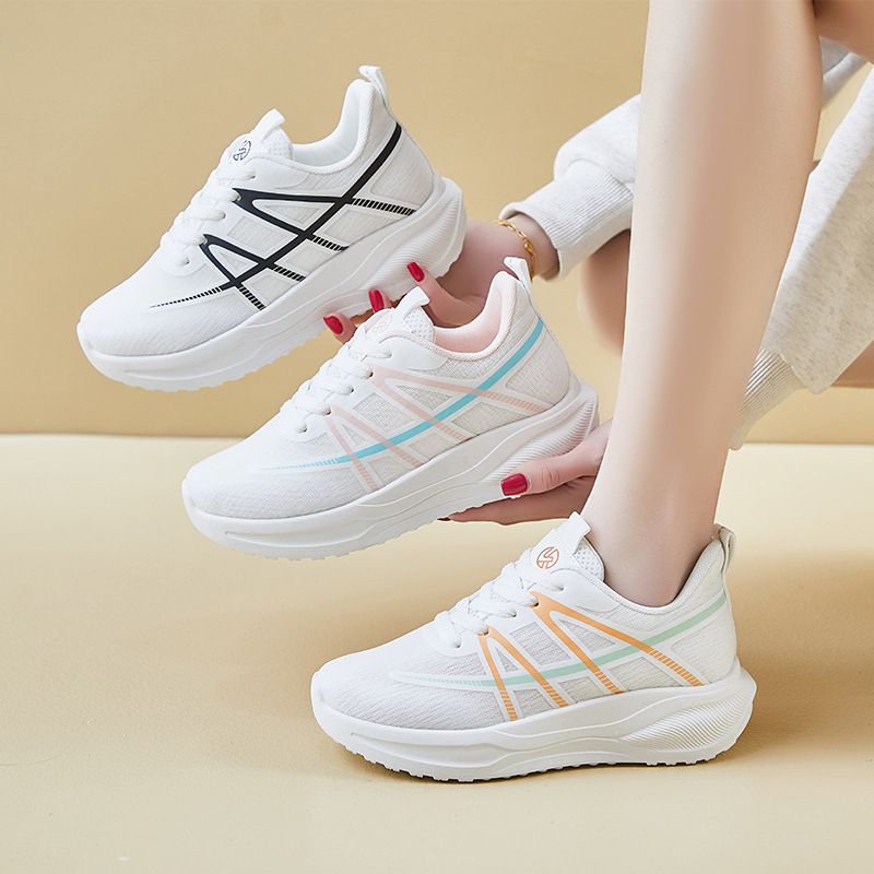 free shipping comfort running shoes women sports trainers white pink orange black elasticity outdoor sports runner sneakers fashion