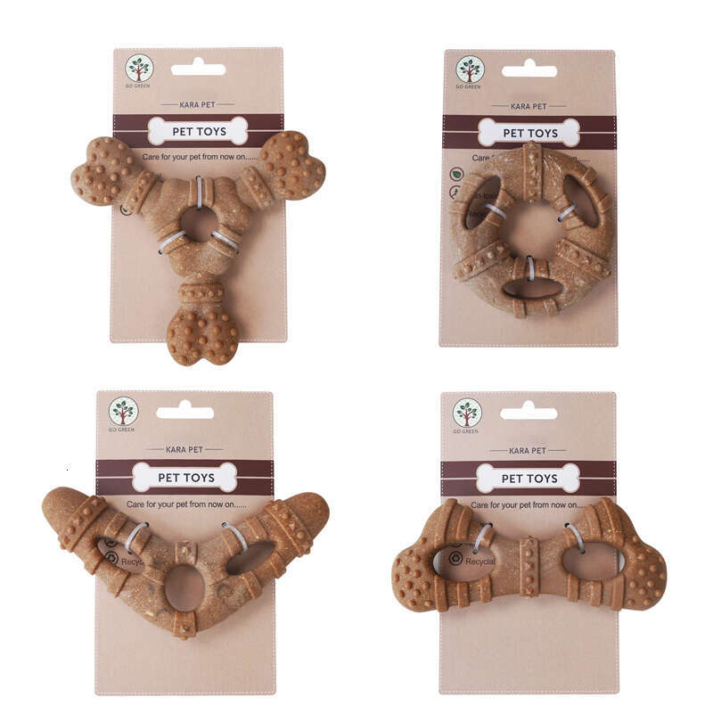 DHpet Bone Chew Toys Dogs Teething Cleaning, Safe & Non Toxic, Suitable Small, Medium and Large Breeds, Boomerang - shaped for Interactive Play