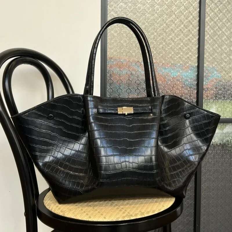 Meet You Design Crocodile Pattern Large Capacity Top-Handle Tote Bag For Women High Quality PU Leather Commuter Handbag