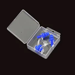 Swimming Earplugs Nose Clip Protective Waterproof Protection Ear Plug Set Surf Diving Soft Silicone Swim 250226