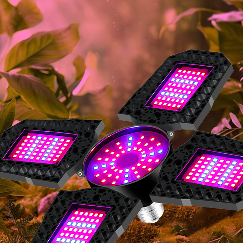 Multi-Spectrum Adjustable Height LED Grow Light - Blue, Red, Warm White LEDs (4000K)