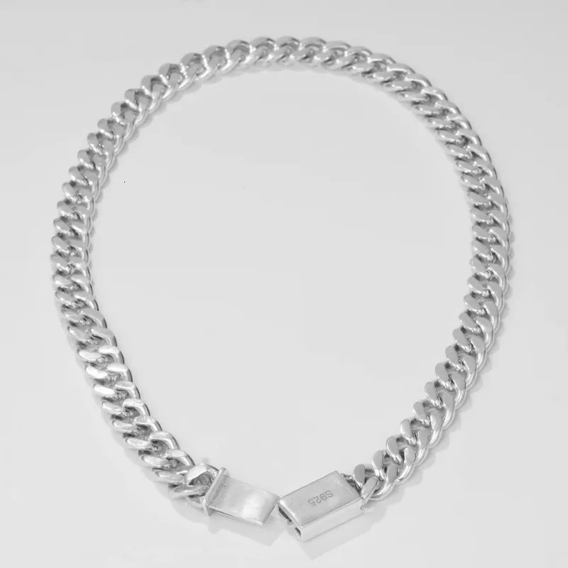 7mm BOCAI Real S925 Silver Jewelry Accessory Cuban Chain Fashion Punk Rock Hip-Hop Bold and Domineering Mens Necklace 250225